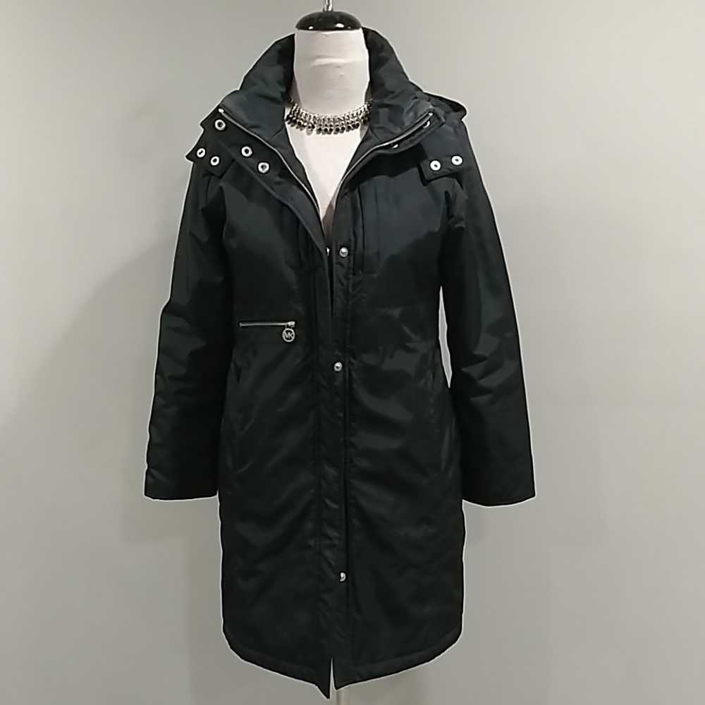 MICHEAL KORS LONG BLACK COAT SZ M